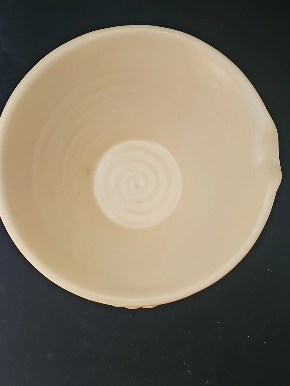 Yellow Ware Beige Ceramic Mixing Bowl